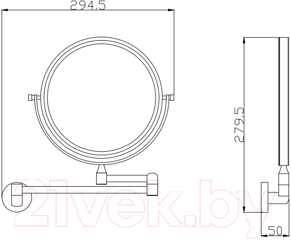 Зеркало косметическое Slezak RAV Colorado COA1100