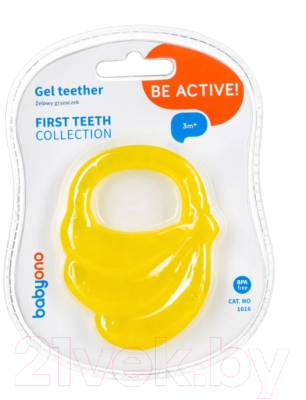 Прорезыватель для зубов BabyOno Банан / 1016 (желтый)