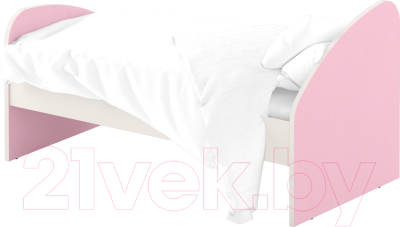 Односпальная кровать детская Славянская столица ДУ-КО12-4 (белый/розовый)