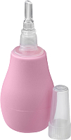 Аспиратор детский BabyOno Для носа с пластиковым наконечником 043 (розовый) - 
