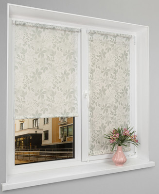 Рулонная штора Lm Decor Флауэр LM 45-02 100x160 (серый) - 