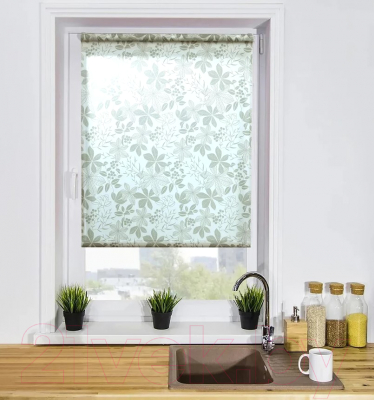 Рулонная штора Lm Decor Флауэр LM 45-02 150x170 (серый)