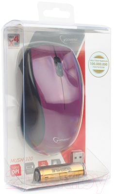 Мышь Gembird MUSW-320 (фиолетовый)