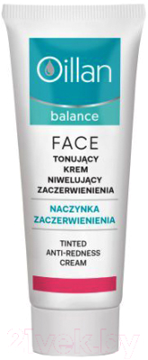 

Крем для лица Oillan, Balance против покраснений тонирующий