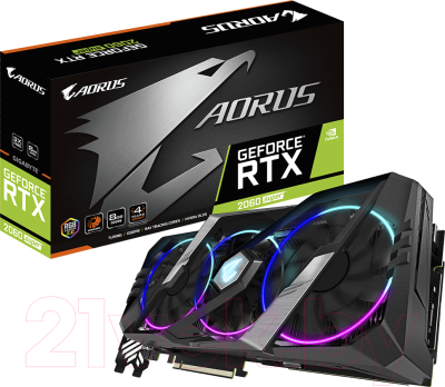 Видеокарта Gigabyte Aorus GeForce RTX 2060 Super 8GB GDDR6 (GV-N206SAORUS-8GC)