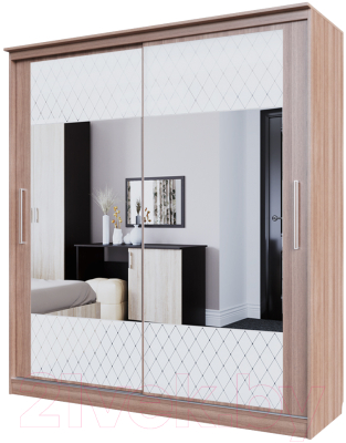 Комплект зеркал для шкафа SV-мебель К №19 Классик 2м (белый)