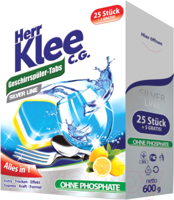 Таблетки для посудомоечных машин Herr Klee C.G. Silver Line (30шт)