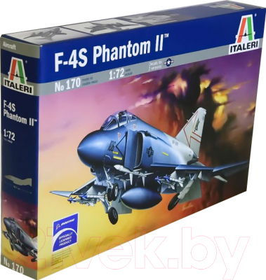 Сборная модель Italeri Истребитель F04S Phantom II 1:72 / 170