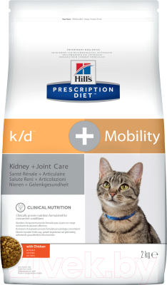 Сухой корм для кошек Hill's Prescription Diet k/d+Mobility Kidney+Joint Care Chicken (2кг)
