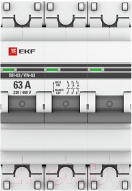 Выключатель нагрузки EKF PROxima ВН-63 3р 63А / sl63-3-63-pro