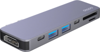 

Док-станция для ноутбука Deppa, USB-C для MacBook 7-в-1 / 73121