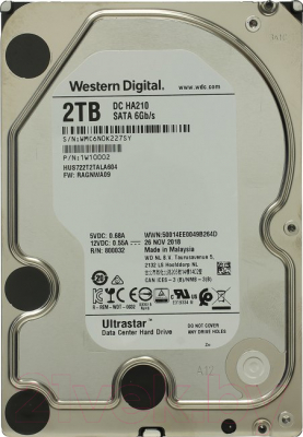 Жесткий диск Western Digital Ultrastar DC HA210 2TB (HUS722T2TALA604)