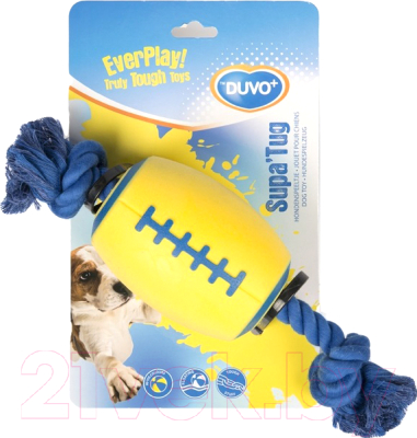 Игрушка для собак Duvo Plus Plus Supa Tug Ball Rope / 1714601/DV (желтый)