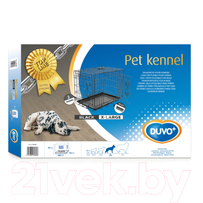 Клетка для животных Duvo Plus Pet Kennel X-Large 780/483/DV (черный)