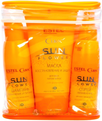 Набор косметики для волос Estel Curex Sunflower шампунь 100мл+спрей 100мл+маска 150мл