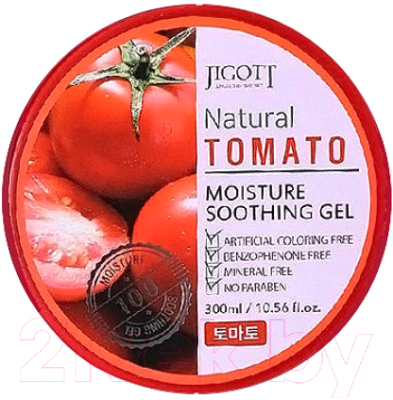 Гель для тела Jigott Natural Увлажняющий успокаивающий с экстрактом томата (300мл)