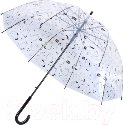 Зонт-трость Bradex Коты SU 0137 (прозрачный)