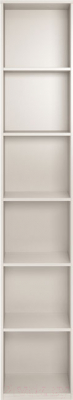 Шкаф-пенал Ижмебель Виктория 17 левый (белый глянец с порами/белая глянцевая пленка)