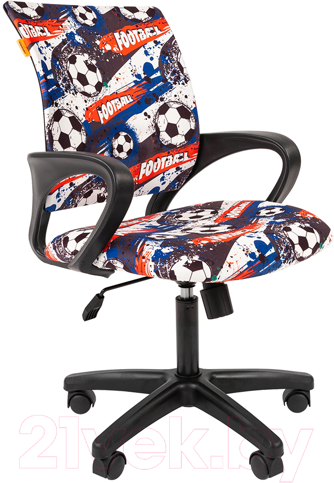 Кресло детское Chairman Kids 103 (футбол/черный пластик)