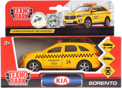 Автомобиль игрушечный Технопарк Kia Sorento Prime. Такси / SB-17-75-KS-T-WB