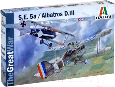 

Сборная модель Italeri, Истребитель S.E.5a и Albatros D.III 1:72 / 1374