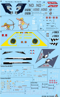 Сборная модель Italeri Американский истребитель F-16A Fighting Falcon 1:48 / 2786