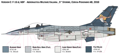 Сборная модель Italeri Американский истребитель F-16A Fighting Falcon 1:48 / 2786