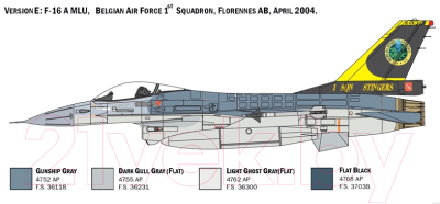 Сборная модель Italeri Американский истребитель F-16A Fighting Falcon 1:48 / 2786