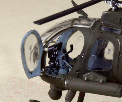 Сборная модель Italeri Легкий многоцелевой вертолет AH-6 Night Fox 1:72 / 017