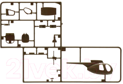 Сборная модель Italeri Легкий многоцелевой вертолет AH-6 Night Fox 1:72 / 017