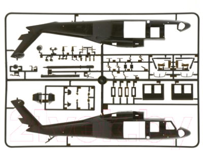 Сборная модель Italeri Вертолет UH-60/MH-60 Night Raid 1:48 / 2706