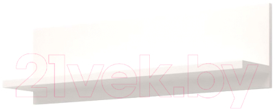 Полка Ижмебель Виктория 41 (белый глянец с порами/белая глянцевая пленка)