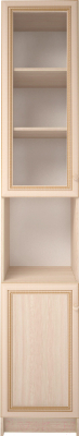 Шкаф-пенал с витриной Ижмебель Брайтон 3 левый (ясень асахи)