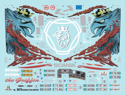 Сборная модель Italeri Грузовик SCANIA R730 The Griffin 1:24 / 3879