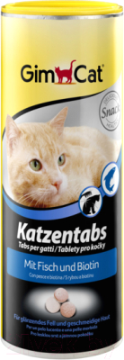 Кормовая добавка для животных GimCat Cat Tabs с рыбой / 409146 (425г)