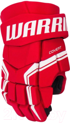 Перчатки хоккейные Warrior Covert Qre5 / Q5GSR8-RD13 (красный/белый/черный)