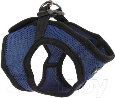 Шлея-жилетка для животных Puppia Soft Vest / PAHA-AH305-RB-XL (синий/черная окантовка)
