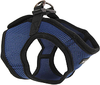 Шлея-жилетка для животных Puppia Soft Vest / PAHA-AH305-RB-L (синий/черная окантовка) - 