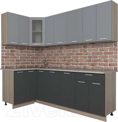 

Готовая кухня Интерлиния, Мила 12x23