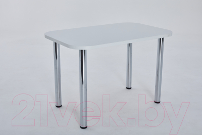 Обеденный стол Senira Р-001 (белый глянец/хром)
