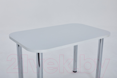 Обеденный стол Senira Р-001-01 (белый глянец/хром)