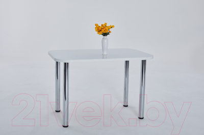 Обеденный стол Senira Р-001-01 (белый глянец/хром)