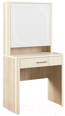 Туалетный столик с зеркалом МСТ. Мебель Оливия №7 (дуб сонома светлый)