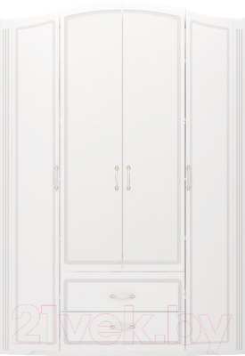Шкаф Ижмебель Виктория 2 (белый глянец с порами/белая глянцевая пленка)