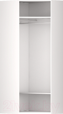 Шкаф Ижмебель Виктория 26 (белый глянец с порами/белая глянцевая пленка)