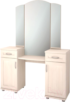 Туалетный столик с зеркалом Ижмебель Ника-Люкс 15Р (бодега)