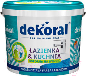 Краска Dekoral Lazienka & Kuchnia (5л, белый)