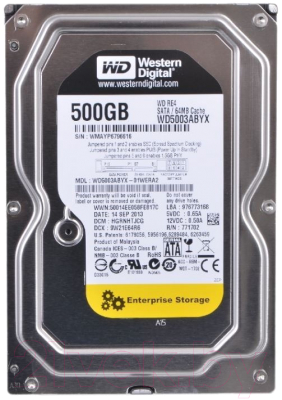 

Жесткий диск Western Digital, RE4 500GB (WD5003ABYX)