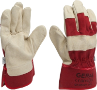 Перчатки защитные Geral Кожаные с хлопком / G128424 (р.10) - 