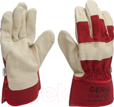 Перчатки защитные Geral Кожаные с хлопком / G128424 (р.10)